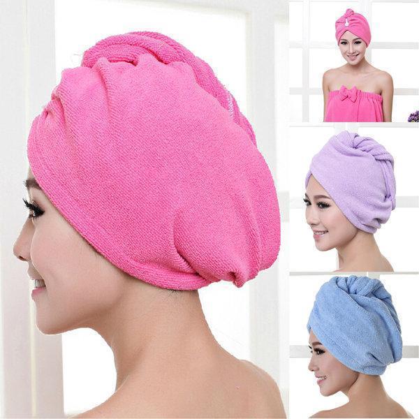 Hair-drying Towel Double Side Coral Fleece Dry Hair Hat