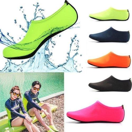 Men Women Skin Water Shoes Aqua Beach Socks - Rubber out sole contains excellent grip