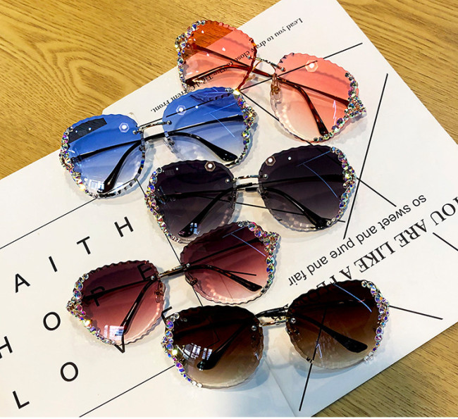 2020 Vintage Sparkling Crystal Sunglasses