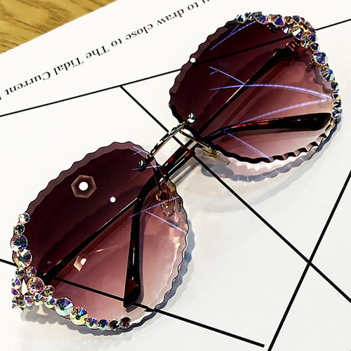 2020 Vintage Sparkling Crystal Sunglasses