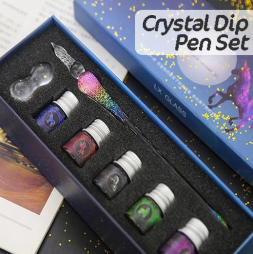 Crystal Dip Pen Set