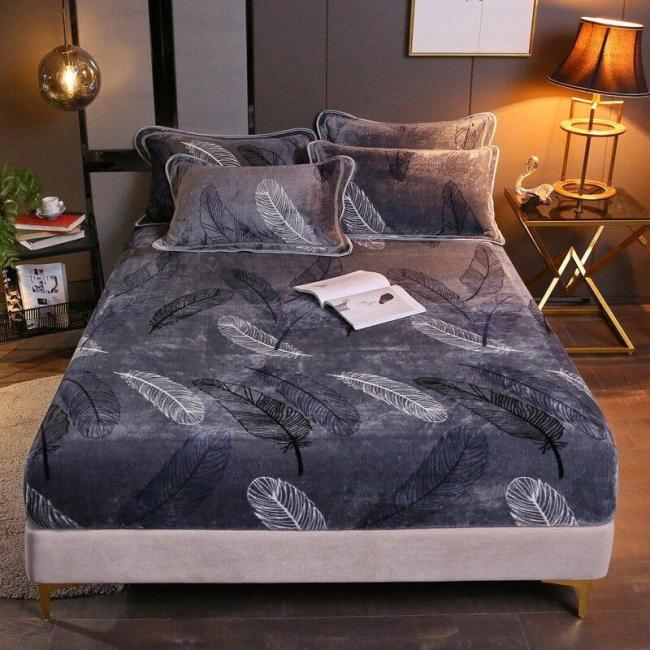Warmth Heating Micro Fleece Extra Soft Cozy Velvet Plush Fitted Bed Sheet
