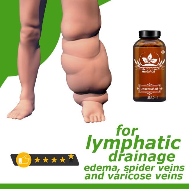 Lymphatic drainage ginger oil
