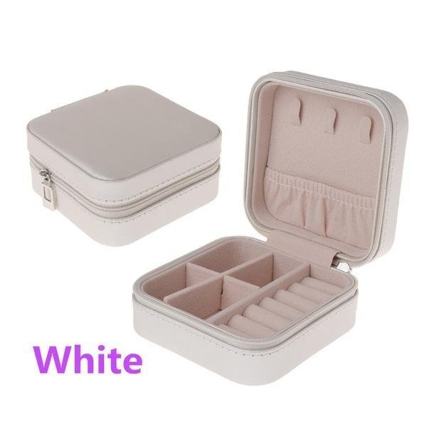 Portable Jewelry Organizer Collection Cabinet Storage Armoire Box Case