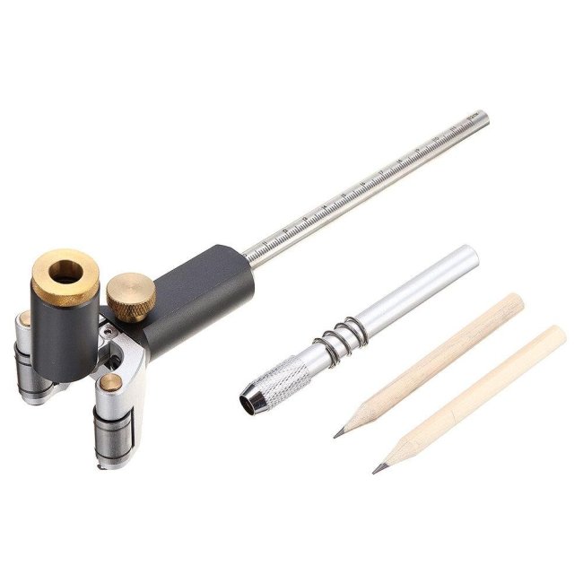 Woodworking Linear Arc and Straight Line Scriber Tool