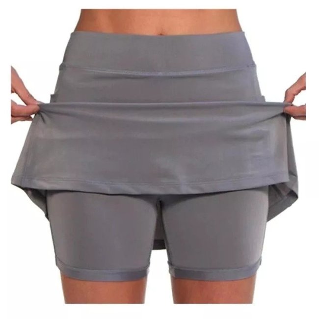 🔥50% OFF TODAY! Plus Size Mid-waist Athletic Bottoms With Side Pockets, 2 In 1 Liner Breathable Quick Dry Athletic Bottoms