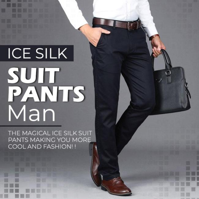 [50% OFF]Ice Silk Suit Pants Man