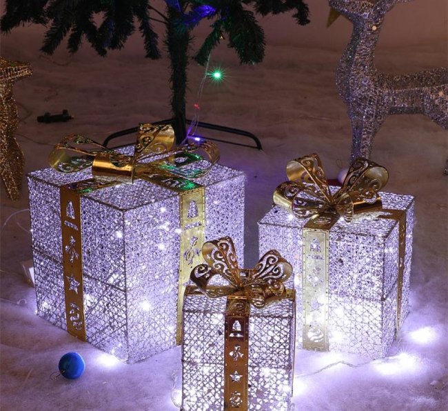 3PCS Christmas Decoration Gift Box