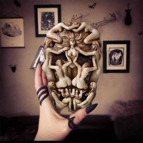 Body art Gothic skull wall decoration