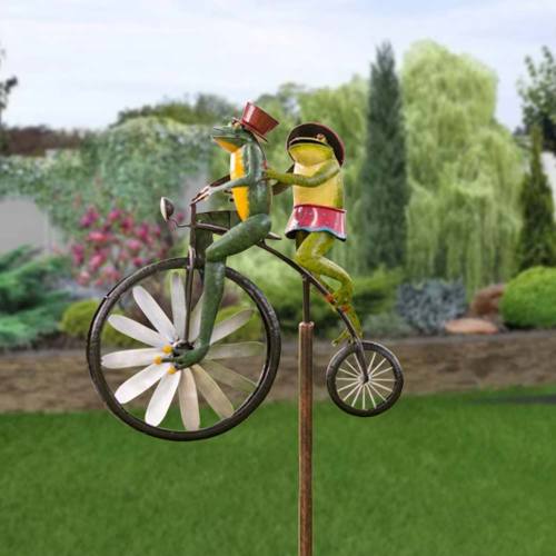 Animal Riding Bike Windmill Decor