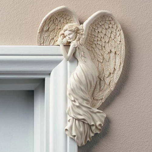 Door Frame Angel Wings Sculpture Decor