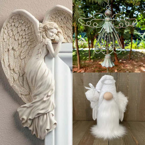 Angel Element Decoration( Wind Chime & Gnome & Door Frame Sculpture )