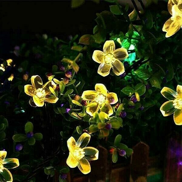 Solar Blossom Flower Patio String Lights(One piece set)