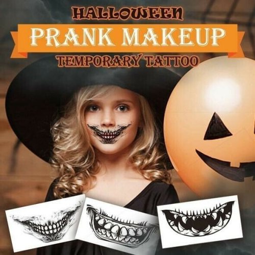 Halloween Pre-Sale -49%OFF (12 PCS) Halloween Prank Makeup Temporary Tattoo