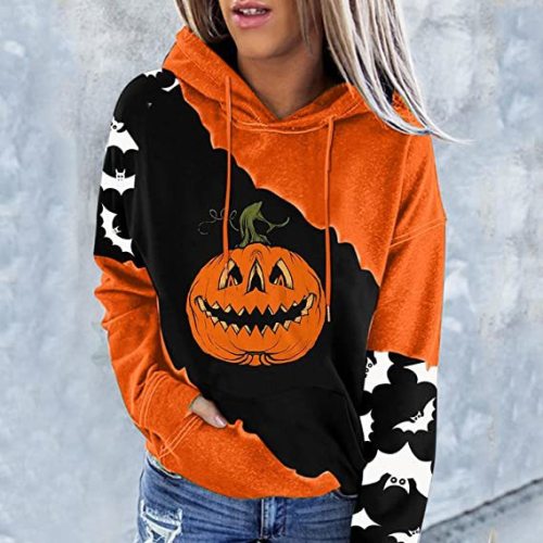 Halloween Pumpkin Color Matching Hoodie
