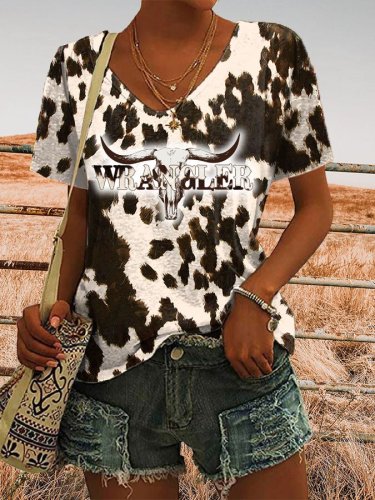 Women's Wrangler Cowhide Casual T-Shirt