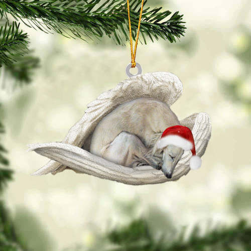 Saluki Sleeping Angel Christmas Ornament