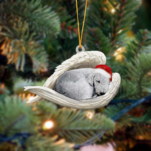 Bedlington Terrier Sleeping Angel Christmas Ornament