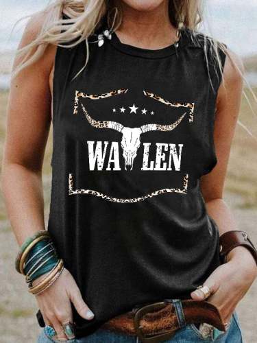 Women'S West Printed Sleeveless Vest