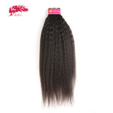 Ali Queen Hair Yaki Straight Human Hair Virgin Hair Extension 14-24 inches Brazilian Hair Weave Bundles