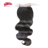 5x5 Swiss Lace Closure Body Wave Pre-Plucked With Baby Hair 10-20 Inches Brazilian Remy Human Hair Closure
