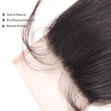 Ali Queen Hair Water Wave Brazilian Virgin Hair 10-20 inches 100% Human Hair 4x4 Free Part Swiss Lace Closure With Baby Hair