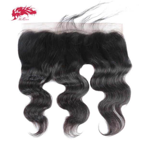 Ali Queen Hair Swiss Lace Brazilian Body Wave 13x4 Lace Frontal Ear To Ear Pre Plucked With Baby Hair High Quality Human Hair Free Part