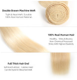 Ali Queen Hair Brazilian Remy Hair Human Weaves Bundles 613# Human Hair Extension Hair Weft