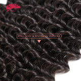 Ali Queen Hair Products Deep Wave Brazilian Virgin Hair Bundles Natural Color 12 -30 inches 100% Unprocessed Human Hair Weave Bundles