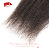 Ali Queen Hair Yaki Straight Human Hair Virgin Hair Extension 14-24 inches Brazilian Hair Weave Bundles