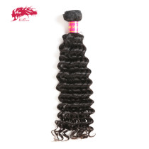 Ali Queen Hair Products Deep Wave Brazilian Virgin Hair Bundles Natural Color 12 -30 inches 100% Unprocessed Human Hair Weave Bundles