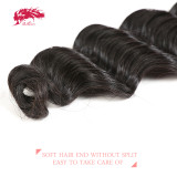 Brazilian Loose Deep Hair Extension 100% Human Hair Weaves Bundles 12 -30  Remy Hair Natural Color Ali Queen Hair