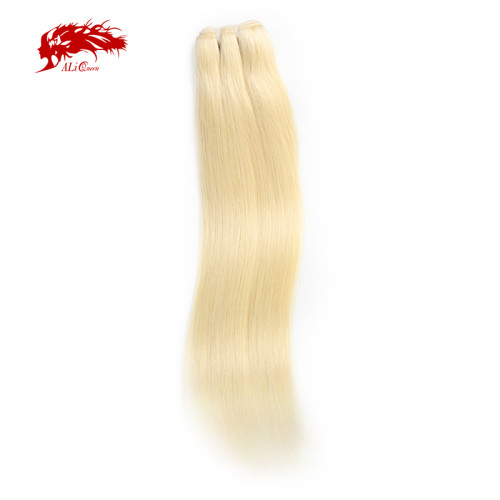 Brazilian Straight Virgin Hair Extension 613# Color 8~34 Inches 100% Unprocessed Human Hair Weave Bundles Ali Queen Hair