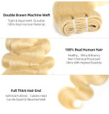 Brazilian Virgin Hair Extension 613# Color 8~34 Inches 100% Unprocessed Body Wave Human Hair Weave Bundles Ali Queen Hair
