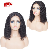 150 Density Lace Front Wigs Virgin Remy Hair Water Wave Pre-Plucked Short Bob Wigs