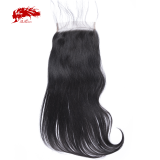Ali Queen Swiss 6x6 Lace Closure Pre-Plucked With Baby Hair 10~20inches Brazilian Remy Human Hair Straight Closure