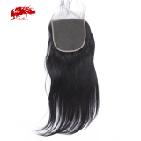 Ali Queen Swiss 6x6 Lace Closure Pre-Plucked With Baby Hair 10~20inches Brazilian Remy Human Hair Straight Closure