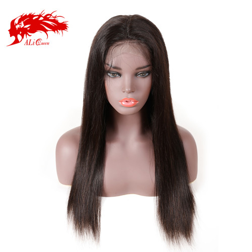 Brazilian Straight 13x6 Lace Front Wig Natural Black Color Wig Virgin 150% Density 8 -26 inches Virgin Hair Wig Best Human Hair Wigs