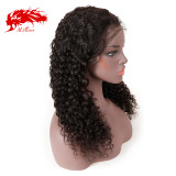 Brazilian Water Wave 13x6 Pre Plucked Lace Front Wig Virgin 150% Density Natural Black Virgin Human Hair Wigs 8 -26 Inches Lace Wig