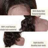 Virgin 150% Density Brazilian Loose Wave 13x6 Lace Front Wig Pre Plucked With Baby Hair 8-26 Inches Human Hair Wigs