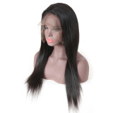 Ali Queen Hair Brazilian Human Hair Straight Full Lace Wigs Pre Plucked 130% 150% Denisty 1b Lace Wigs