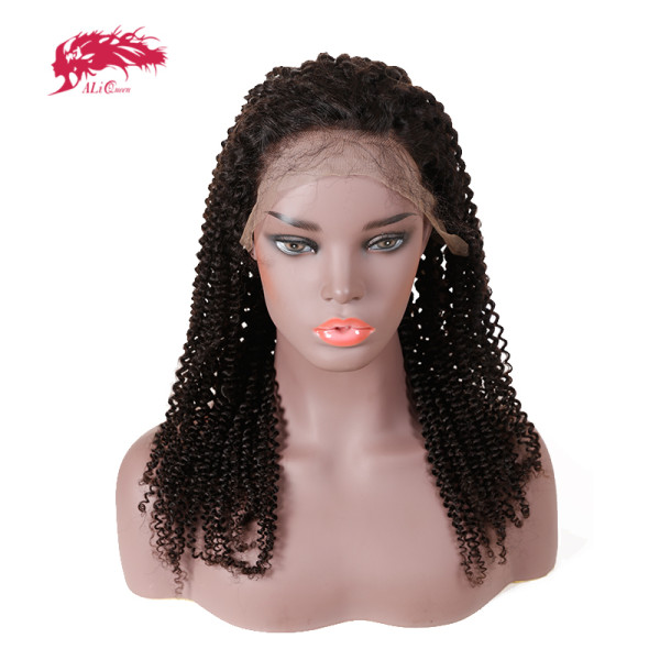 13x6 Lace Front Wig 8- 26 inches Virgin 150% Density Pre Plucked Human Hair Wig Mongolian Afro Kinky Curly