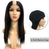 U Part Wig Glueless Straight Human Hair Wigs 180% Density Ali Queen Hair Wigs For Women Brazilian Remy Human Hair Natural Black