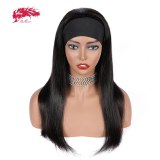 Straight Headband Wig Human Hair Wigs For Women Ali Queen Hair Glueless Scarf  Wig Brazilian Remy Hair With 180% Density