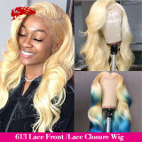 13x4 13x6 Virgin Remy Hair Wigs Body Wave Lace Front Wig 613# Blonde Hair Wig Human Hair Wigs 150 Density