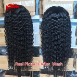 Brazilian Water Wave 13x4 13x6 Pre Plucked Lace Front Wig Natural Black Virgin Remy 130% 150% Density Human Hair Wigs 10-24 Inches Lace Wig