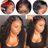 13x4 13x6 Lace Front Wig Natural Black Lace Frontal Wig Remy 130% 150% Density Brazilian Kinky Curly Human Hair Wigs For Women