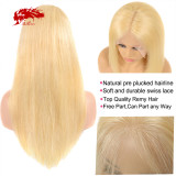 13x4 13x6 Remy Straight Hair Wigs Lace Front 613# Blonde Hair Wig Human Hair Wigs 150 Density