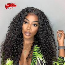 13x4 13x6 Lace Front Wig Natural Black Lace Frontal Wig Remy 130% 150% Density Brazilian Kinky Curly Human Hair Wigs For Women