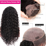 Brazilian Water Wave 13x4 13x6 Pre Plucked Lace Front Wig Natural Black Virgin Remy 130% 150% Density Human Hair Wigs 10-24 Inches Lace Wig